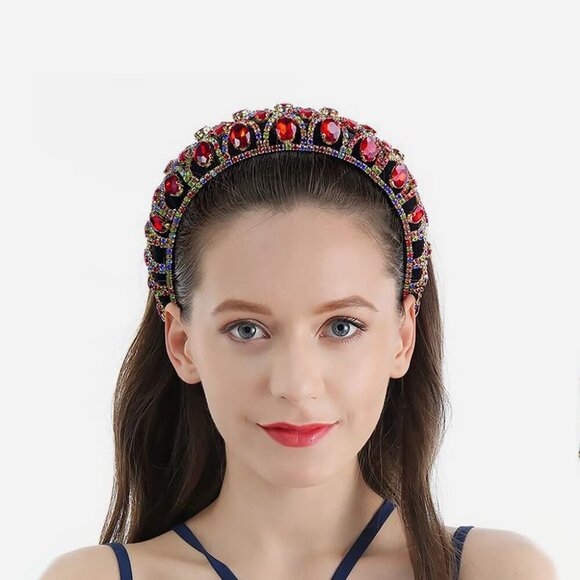 Jewelled Rhinestone Headband Elegant Bridal Hair Accessory for Women main image 8
